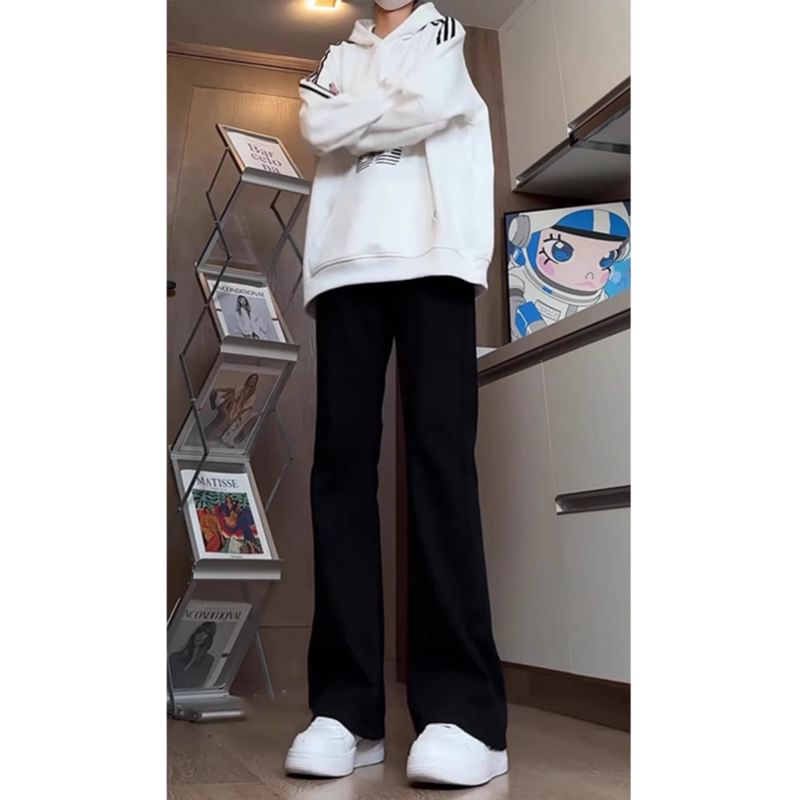 Kimeya - Mid Rise Plain Flared Jeans
