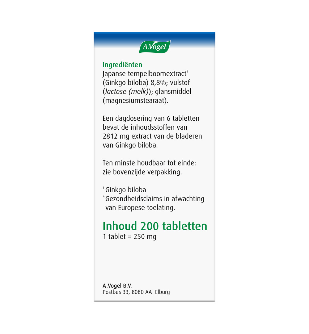 A.Vogel Geriaforce doorbloeding (200 tabletten)