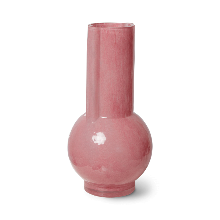 HKliving Glass vaas flamingo pink