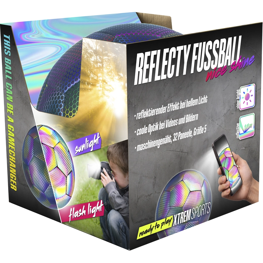 XTREM Toys and Sports HEIMSPIEL Reflecty Fußball, Gr. 5