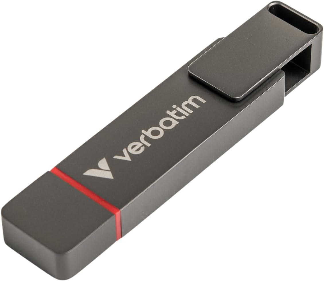 (128GB) Dual QuickStick USB C / USB A Speicher Stick Flash Drive 510MB/s (32040) - Grau