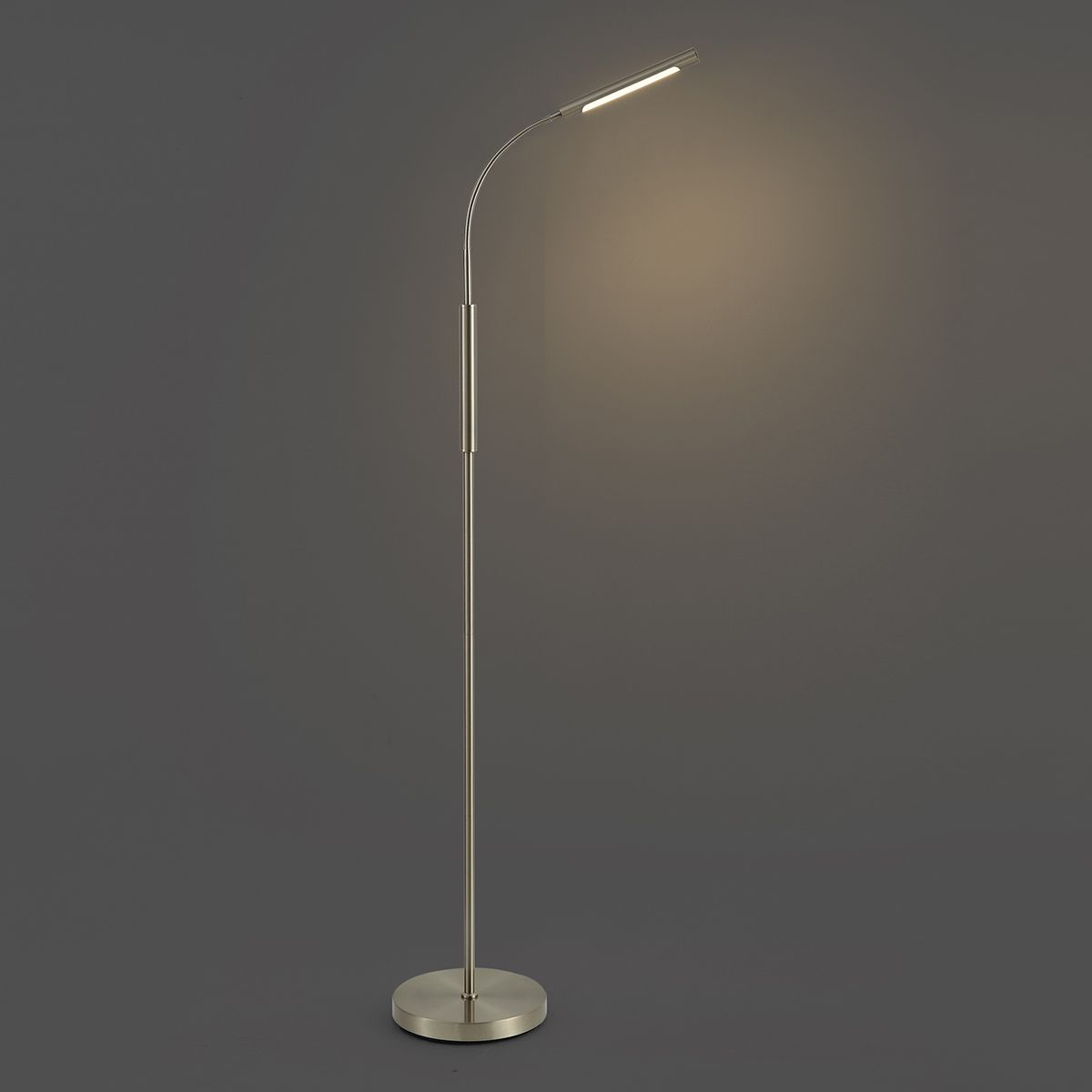 Moderne vloerlamp staal incl. LED 3-staps dimbaar oplaadbaar - Statler