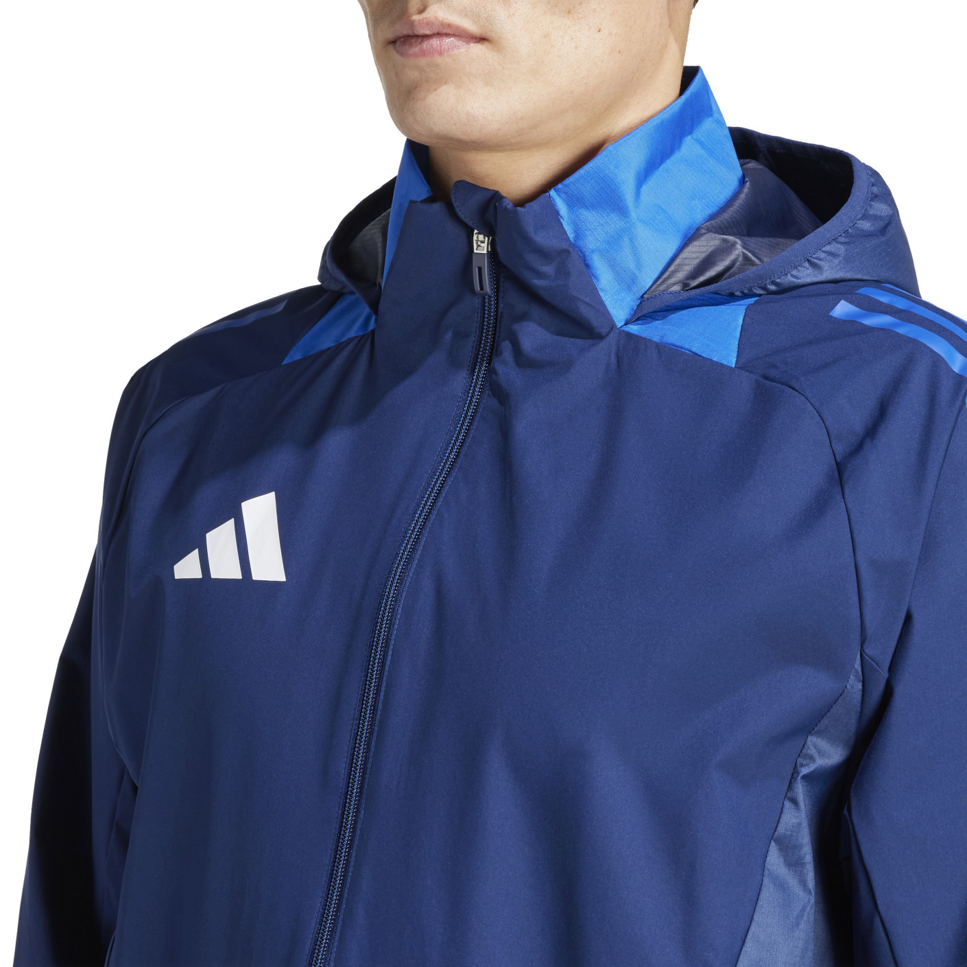 Adidas Tiro 24 Competition Allweather Jas Donkerblauw Blauw