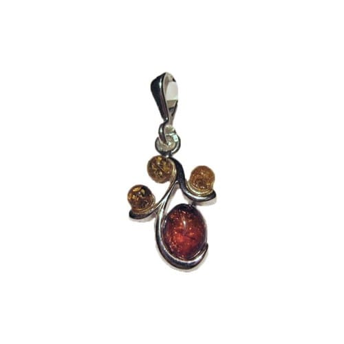 Pendentif ambre argent