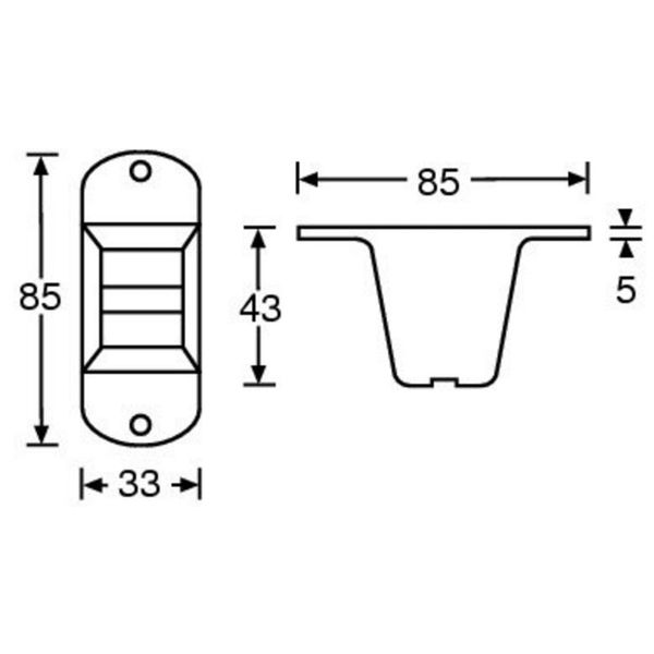 Adam Hall 4982 Plastic Foot 85x33x43mm