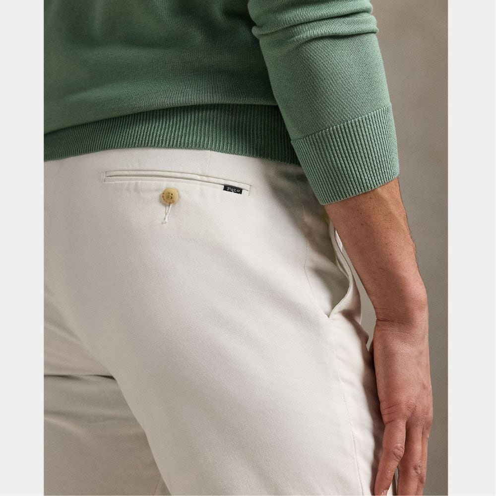 Stretch Slim Fit Chino Shorts Herre Hvit