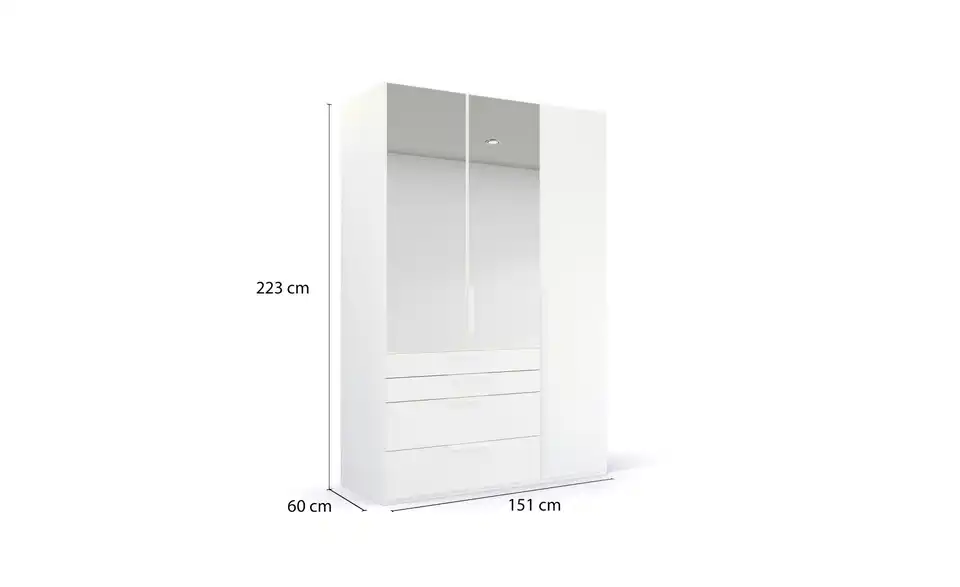 Drehtürenschrank 151 cm 3 Stück