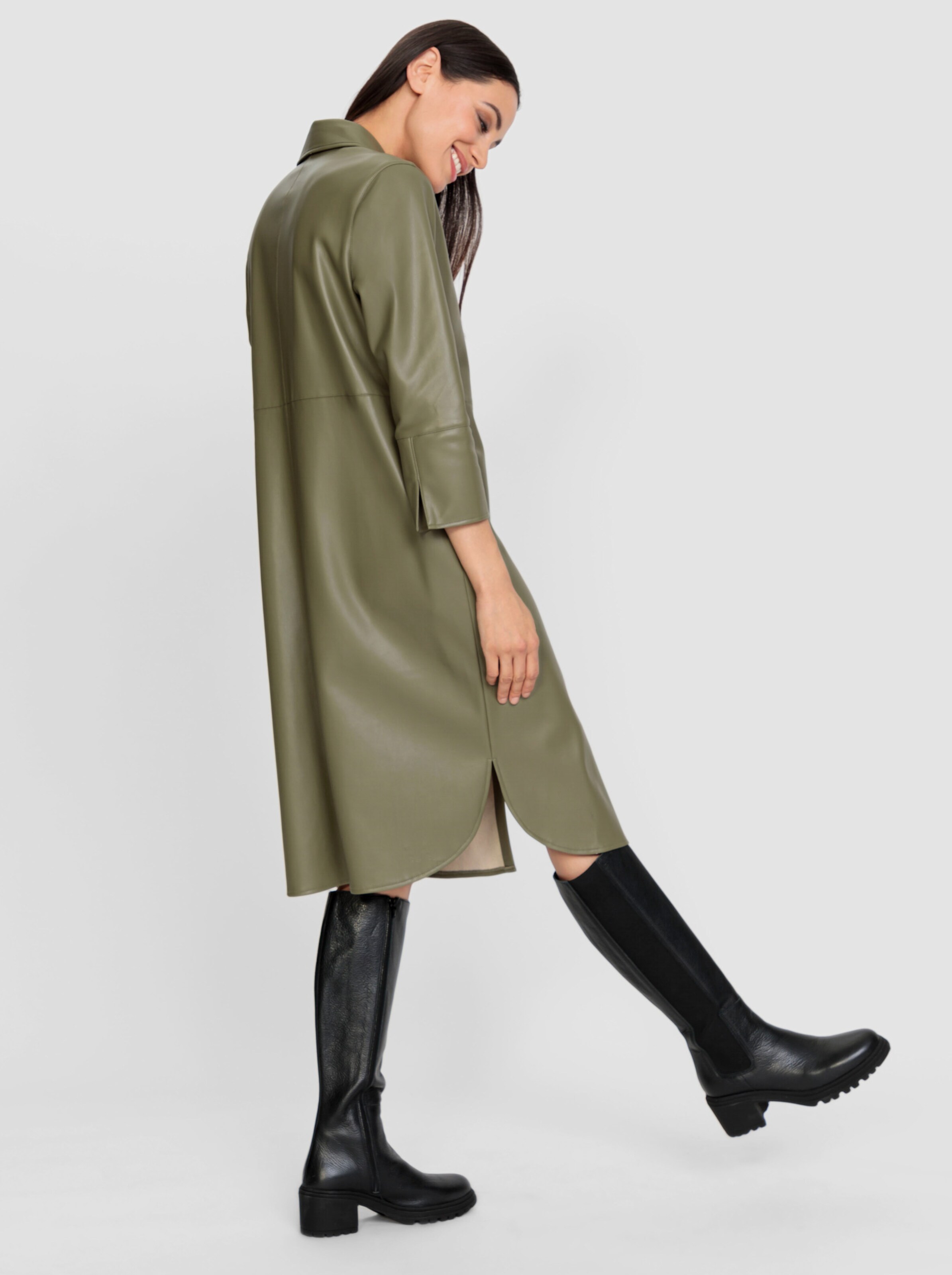 Lederimitat-Kleid