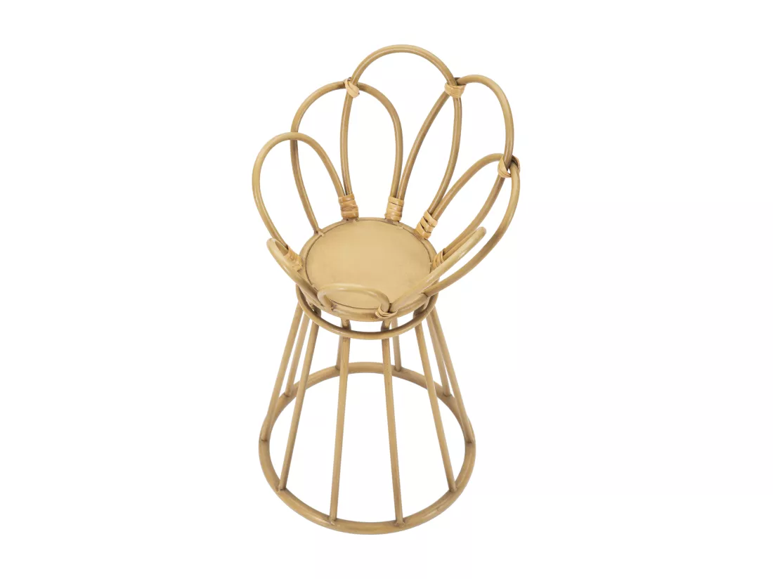Porte-vase rond en métal marron Ø 28x48 cm