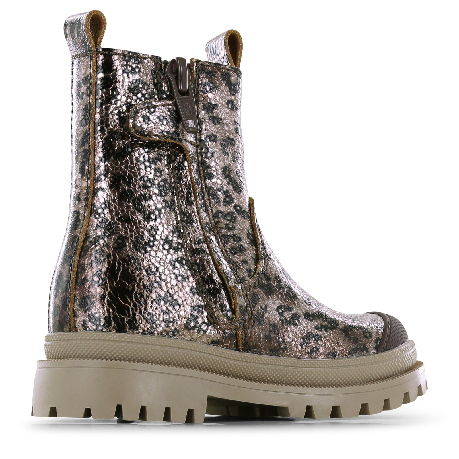 Shoesme Metallic-Chelsea-Stiefel mit Panther-Print
