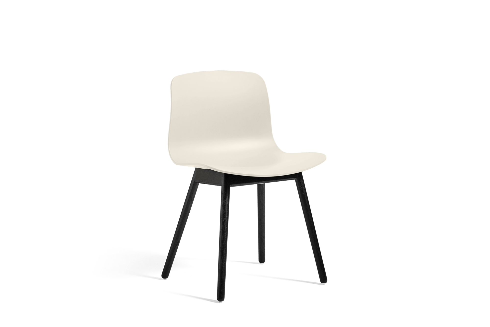 HAY stoel AAC 12 - zwart gelakt frame Seating: Cream White | Frame: Black Lacquered