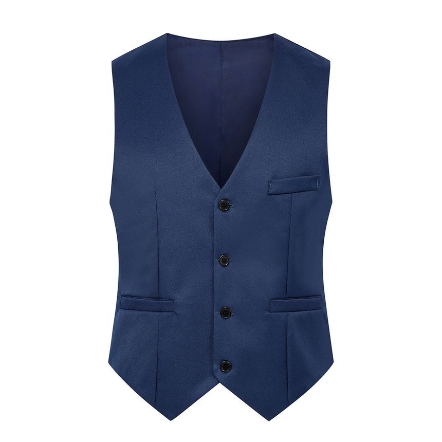 YIKES - V-hals effen enkelrijgs vest