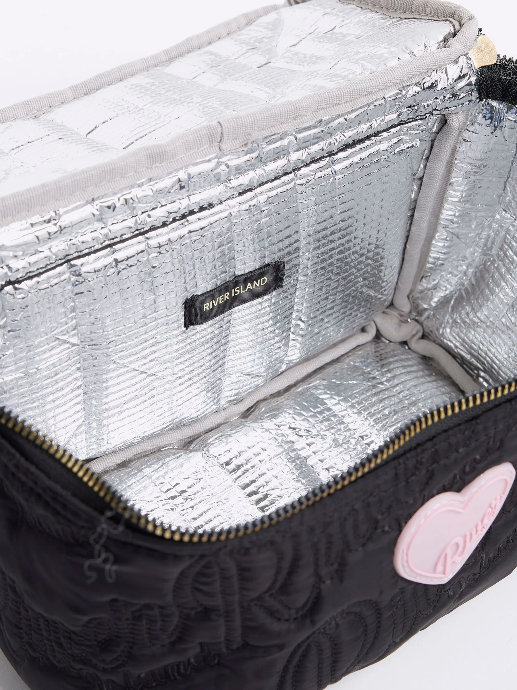 Zwart - River Island Nylon Script Black Lunchbox