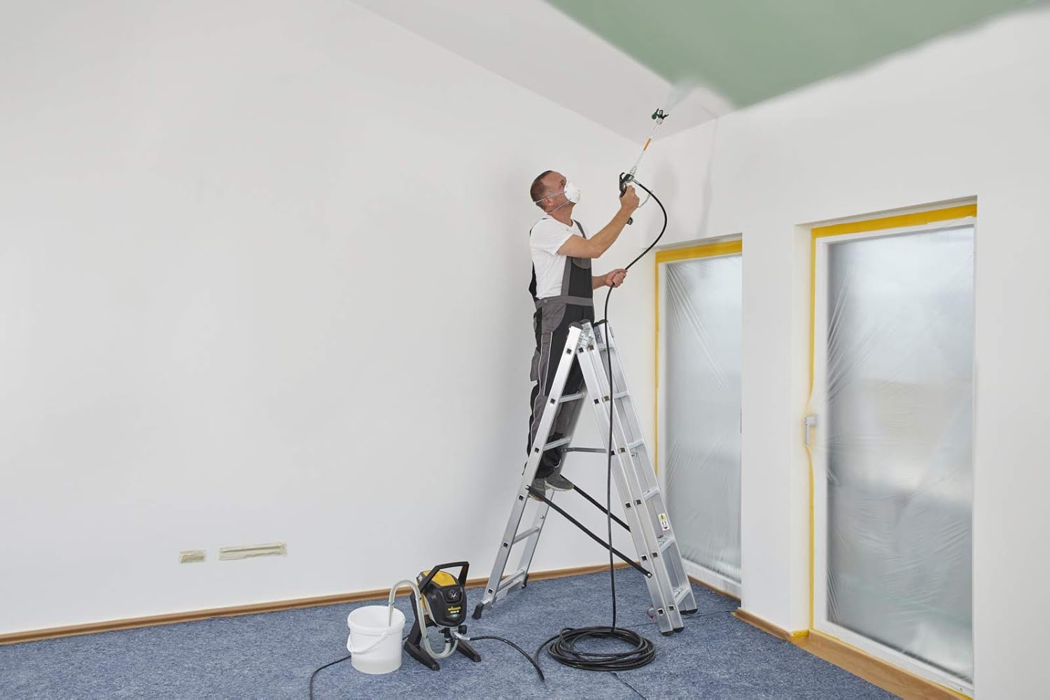 WAGNER Système de Peinture par pulvérisation Airless Control Pro 250 M pour peintures murales, sous Couches, Vernis & lasures, 15 m²-2 Min, réglage de la Pression, 110 Bar, Tuyau 9 m