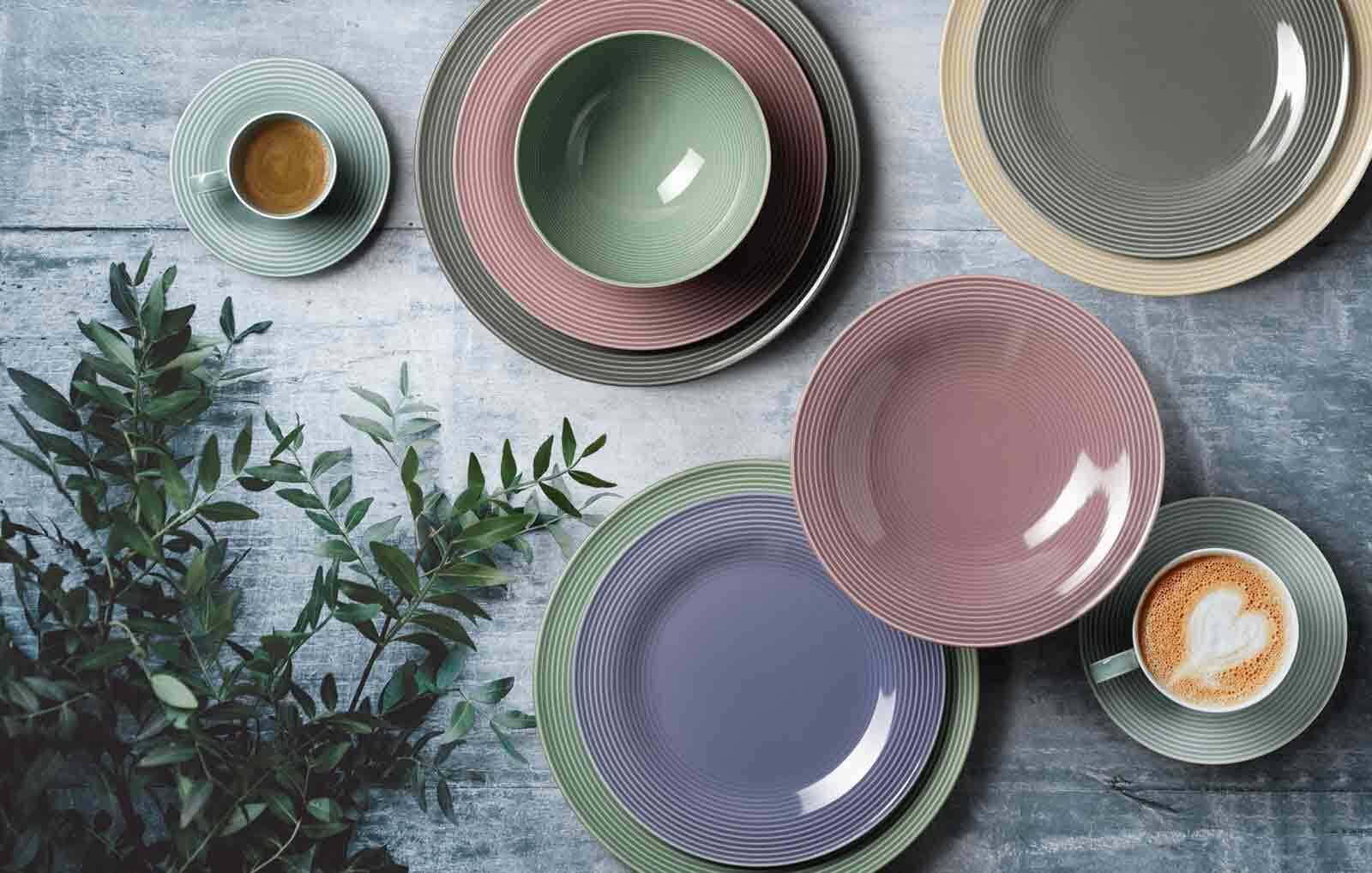 Seltmann Weiden Frühstücksteller Beat Color Glaze ø 23,3 cm 6er Set