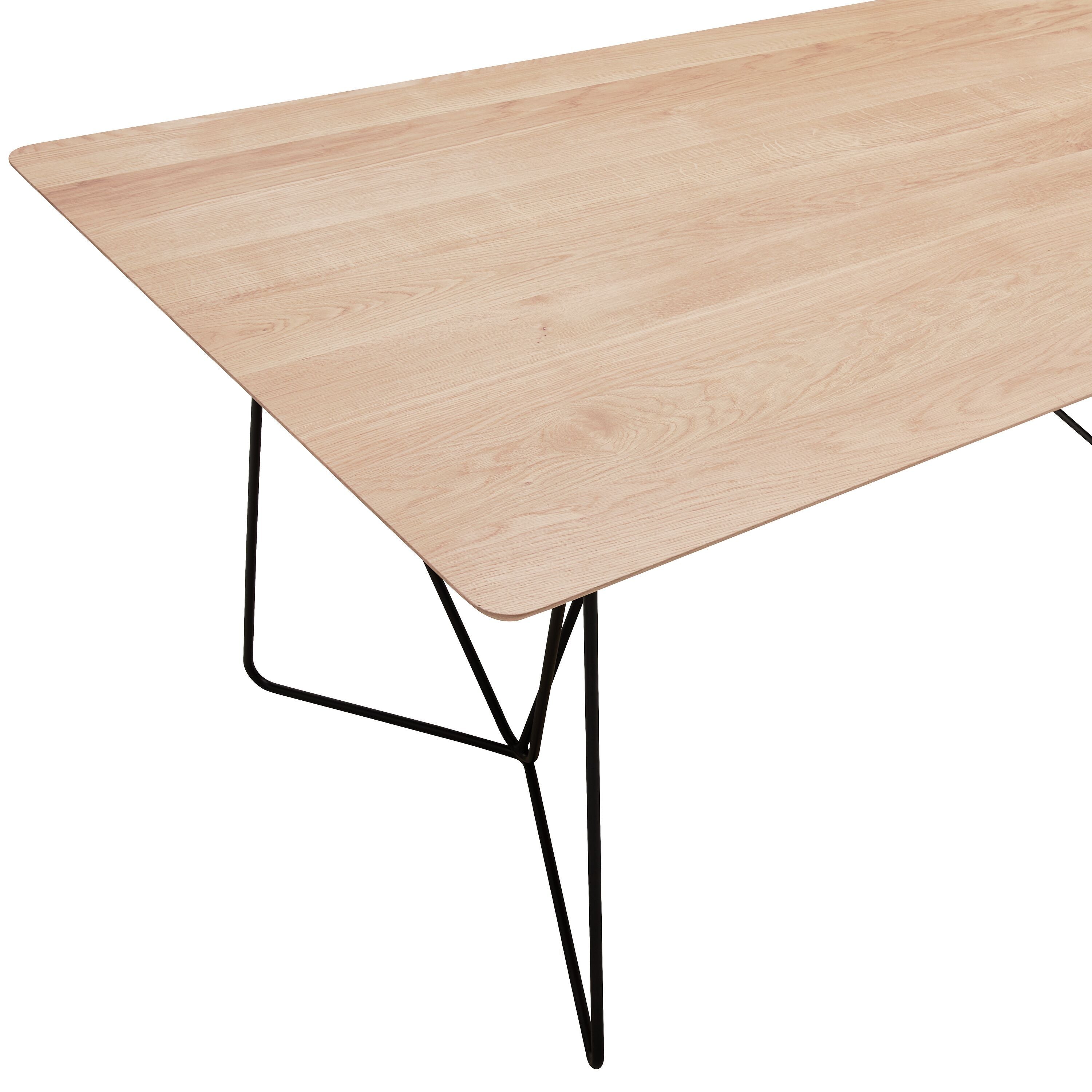 ELIANA Tisch - Eiche weiss / B: 220.0 cm x T: 95.0 cm x H: 75.0 cm