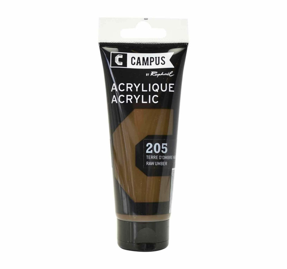 Peinture acrylique 100 ml - marron terre d'ombre naturelle n°205