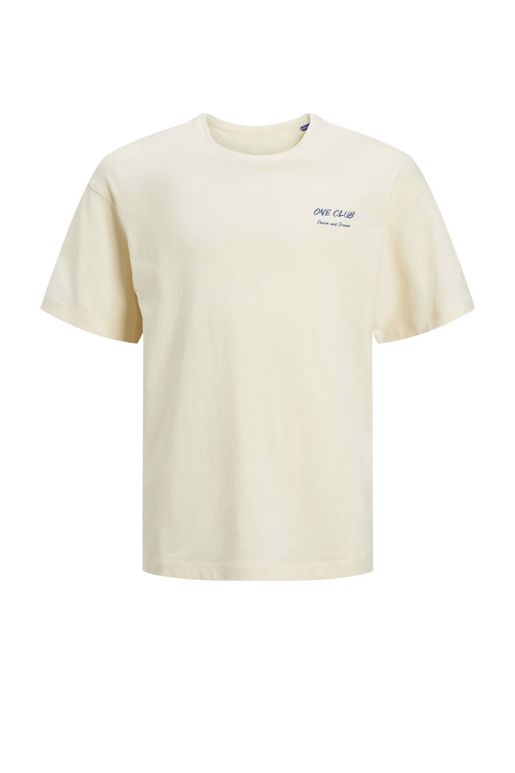 JACK & JONES T-shirt JJDDREAM met backprint ecru