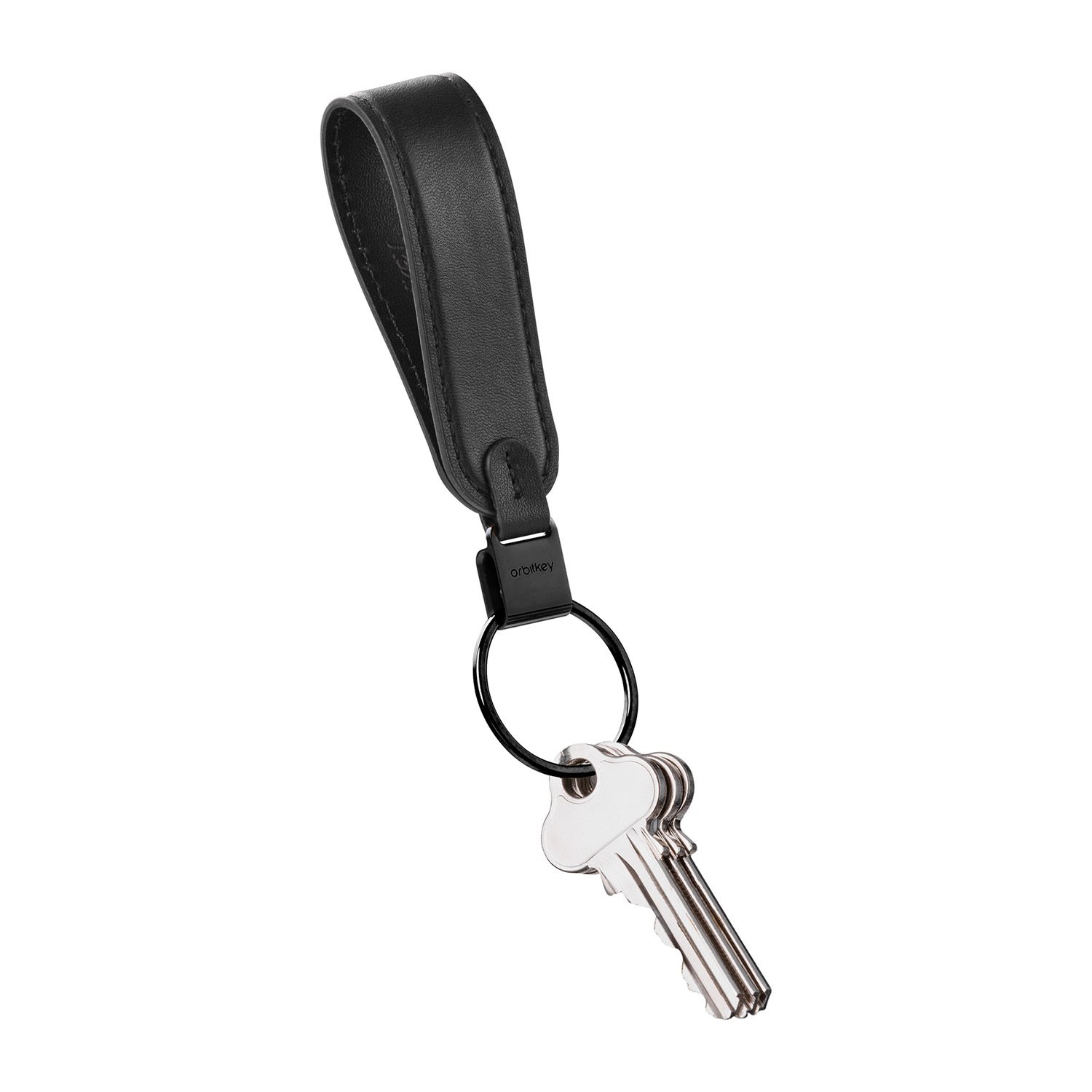 Orbitkey Loop Keychain Leather black