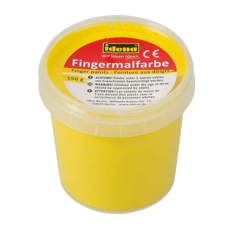 Idena Fingermalfarben, 4 x 150 g, blau/grün/gelb/rot