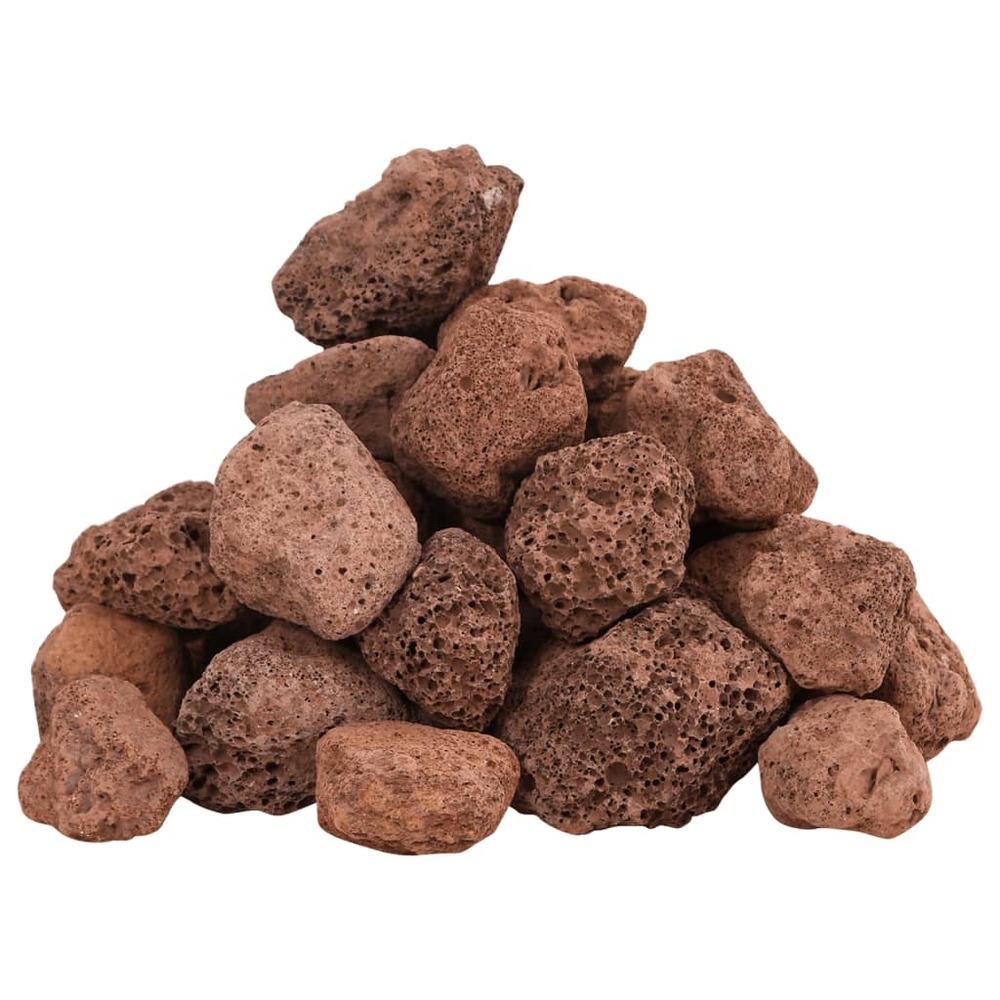 Roches volcaniques 10 kg rouge 3-5 cm