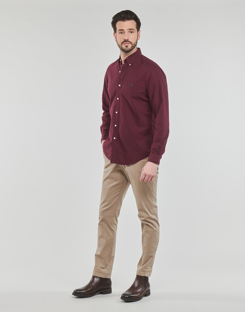 Polo Ralph Lauren - CHEMISE AJUSTEE SLIM FIT EN OXFORD LEGER Burdeo