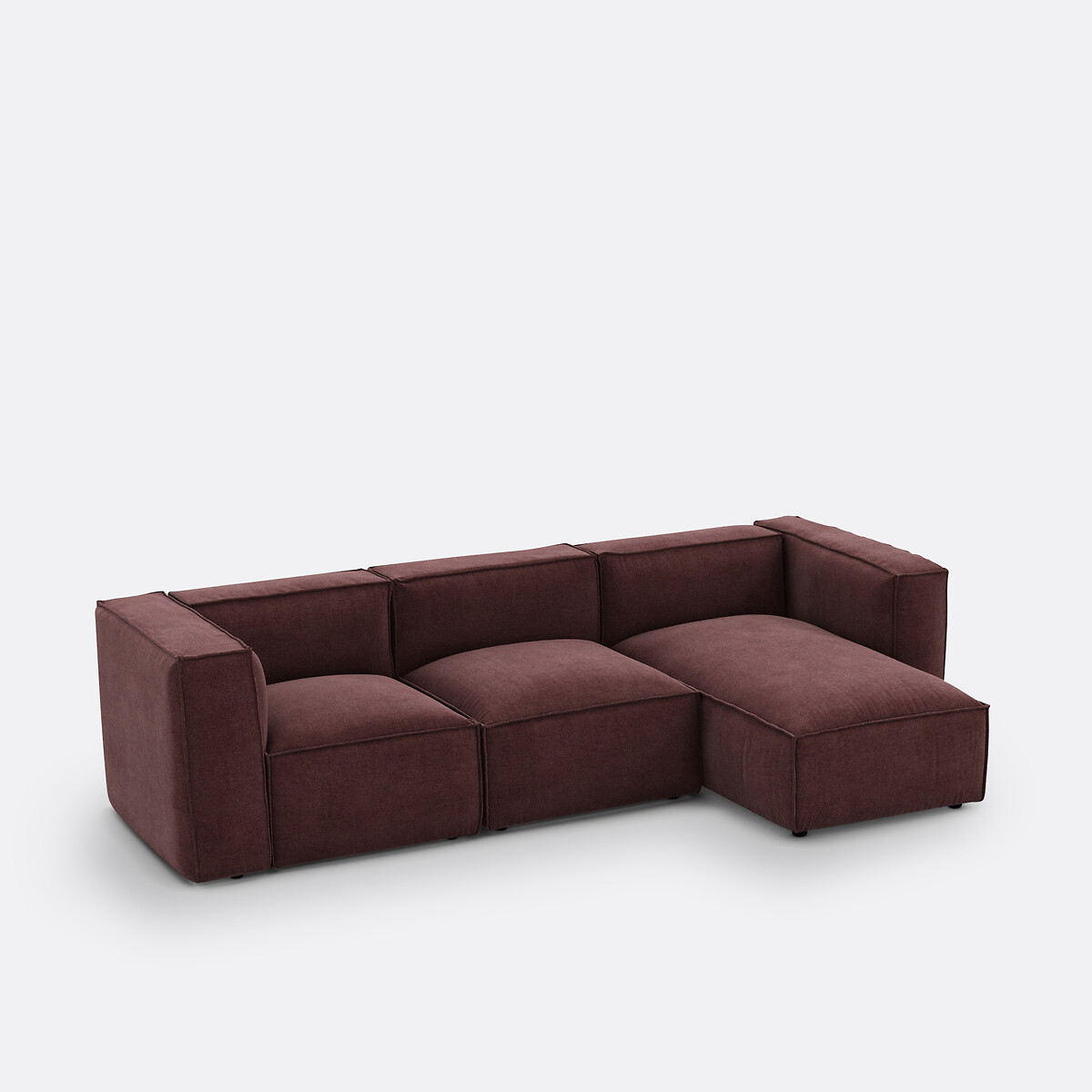 LA REDOUTE INTERIEURS<br>Banco modular em tecido texturizado, Seven