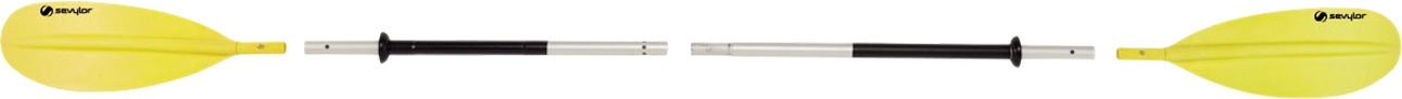 Doppelpaddel Alu Compact 4-teilig 230x18cm