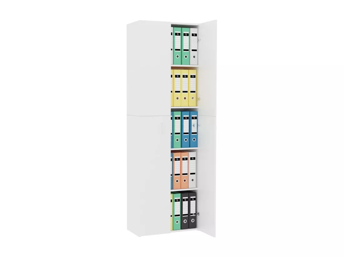 Armoire de bureau Blanc 60 x 32 x 190 cm Bois d'ingénierie