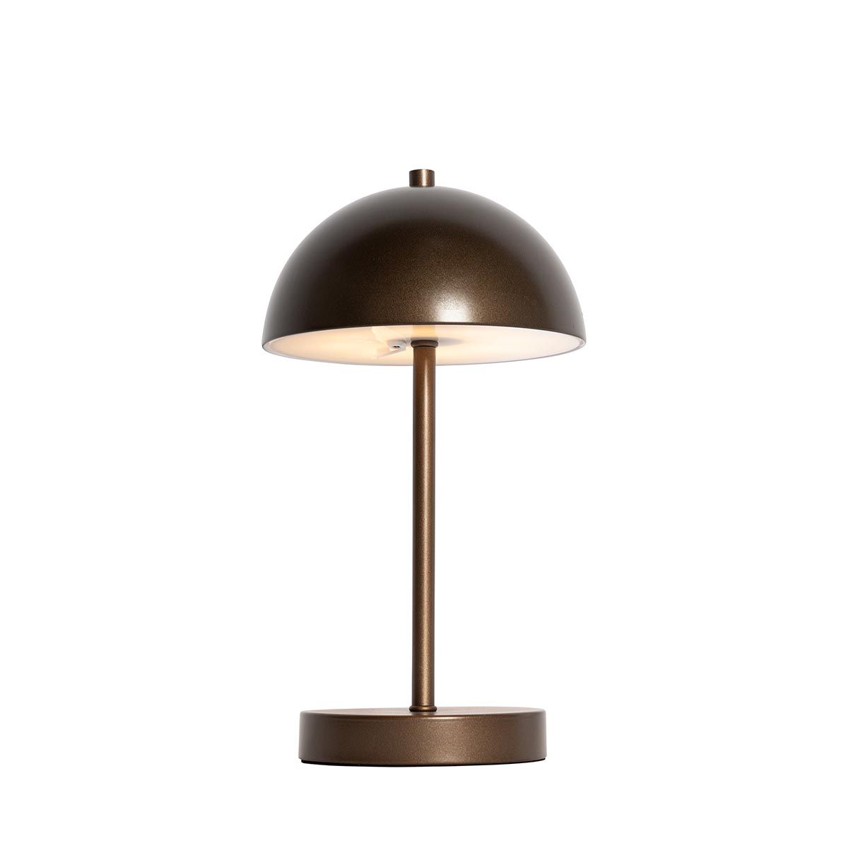 Set van 2 buiten tafellampen mushroom donkerbrons oplaadbaar - Keira