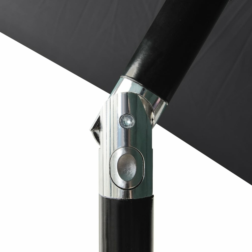 Parasol à 3 niveaux avec mât en aluminium 2 m anthracite