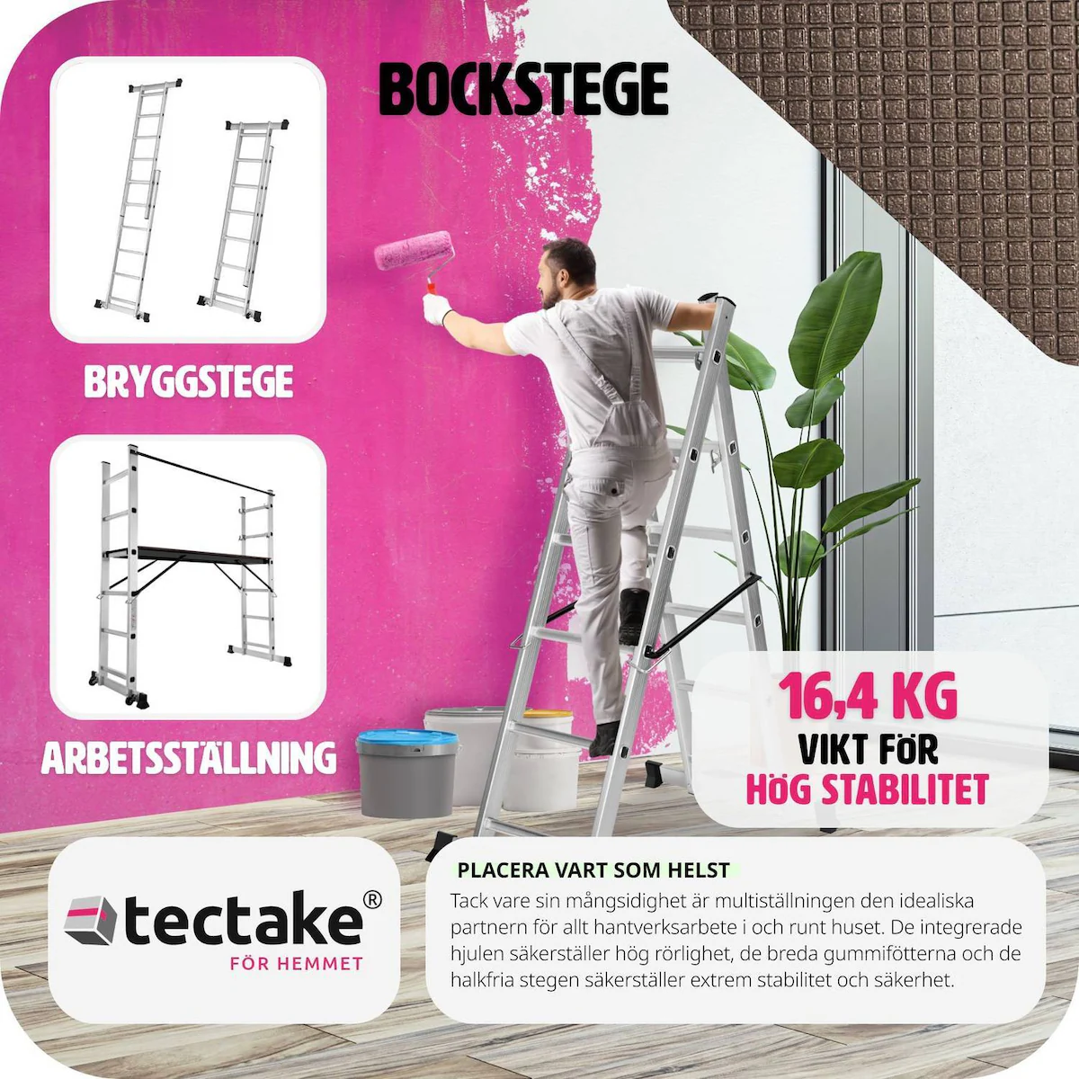 Stillas universalstige aluminium - sølv