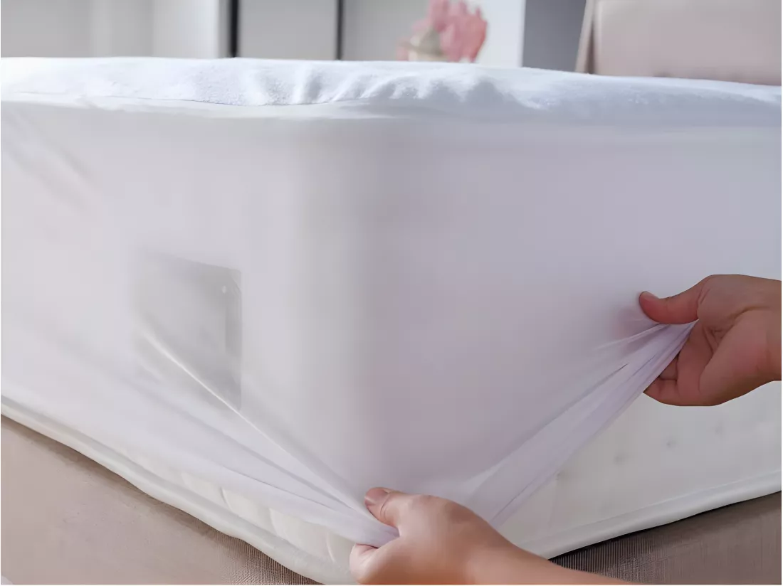Protège matelas éponge imperméable anti-acariens 160 x 200 + 30 cm