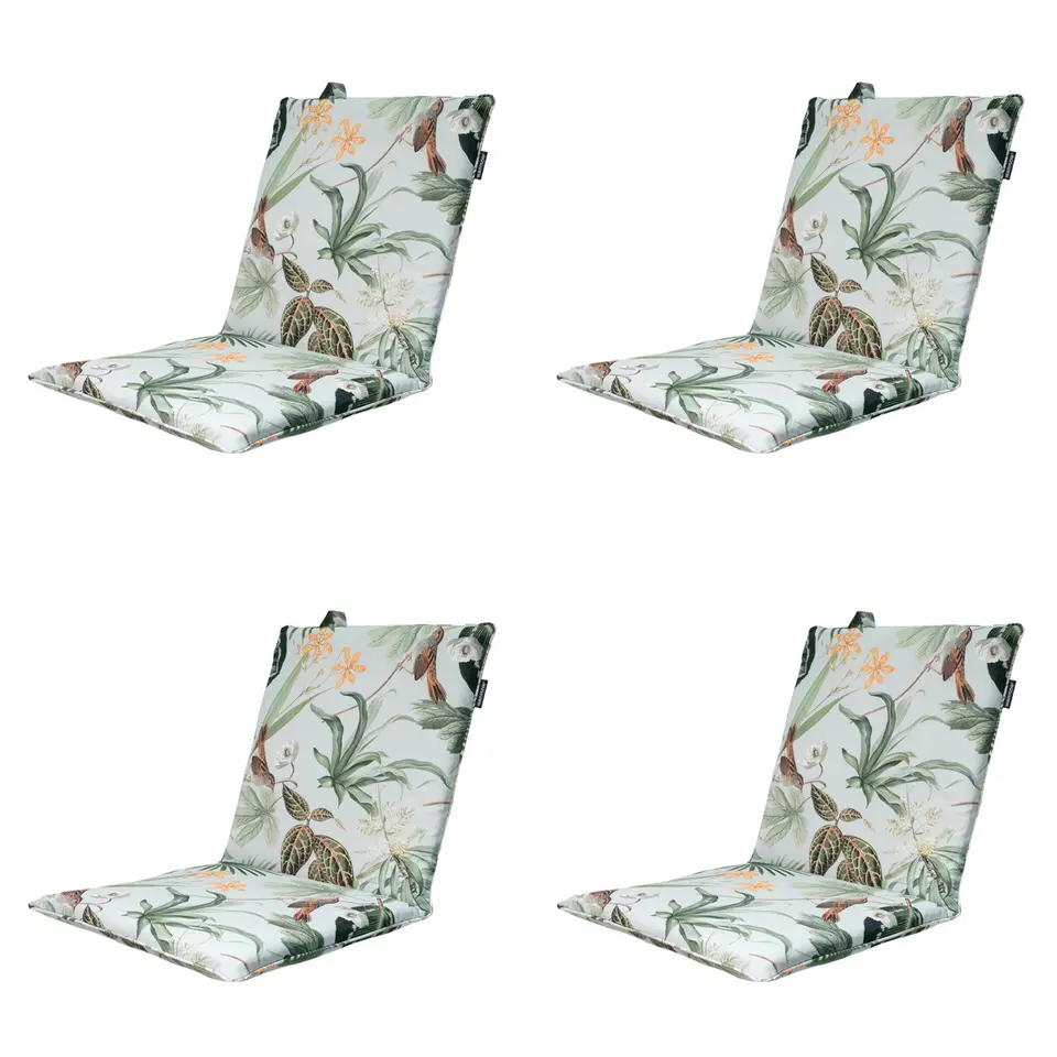 Madison - Stapelstoelkussen Grasse green - Ca. 97x49 cm - Set van 4
