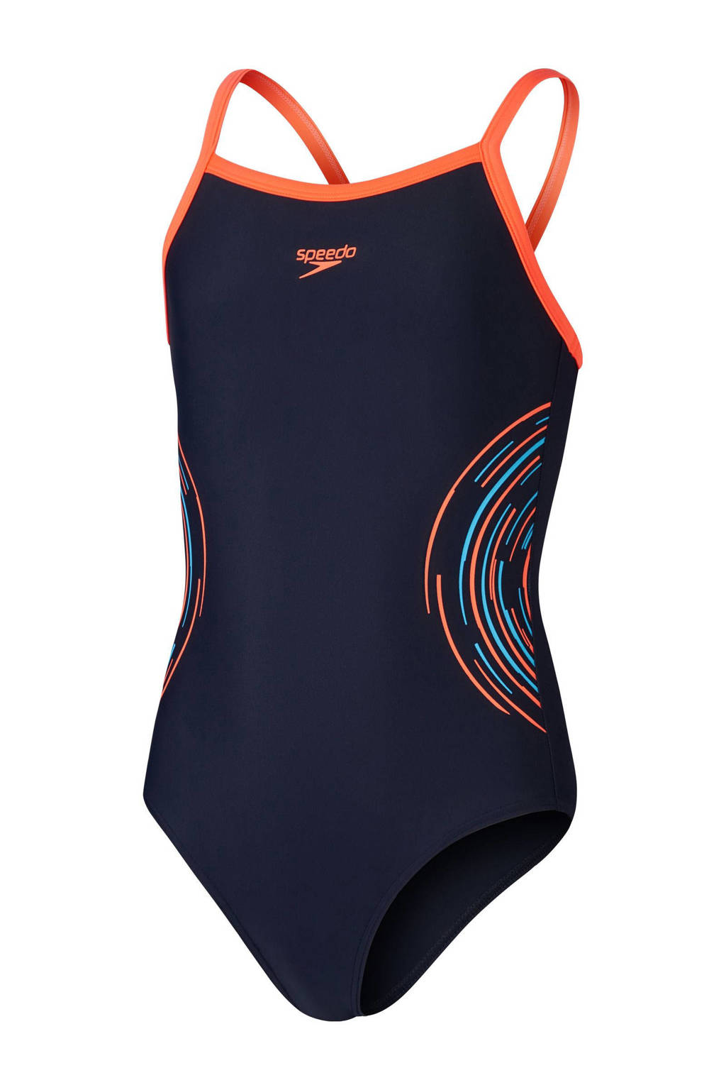 Speedo EnduraFlex sportbadpak Muscleback donkerblauw/oranje