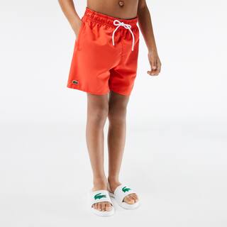 Short de bain Garçon uni à séchage rapide Maillots De Bain - Orange - Lacoste - Garçon