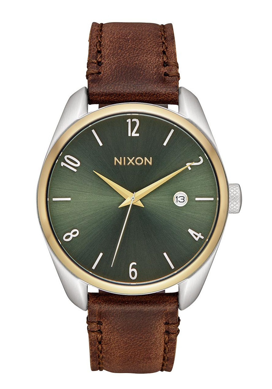 Nixon The Bullet Leather Silver / Gold / Agave A4732877