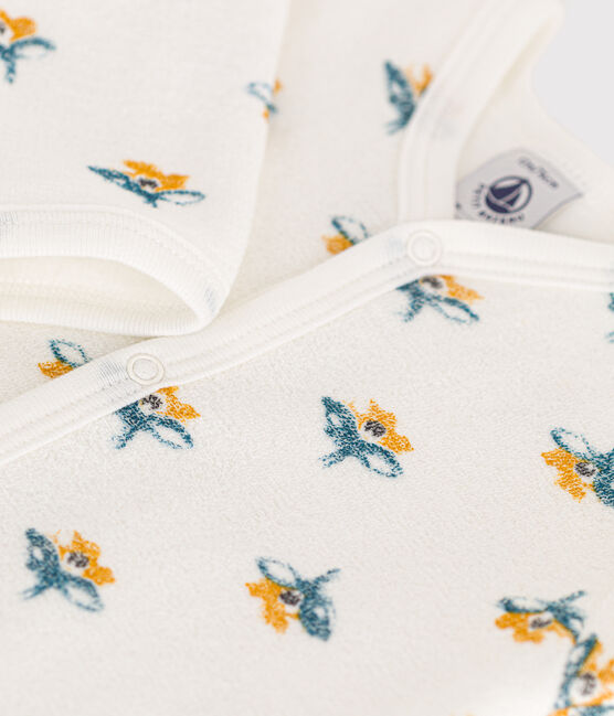 Pyjama bébé fleurs en molleton