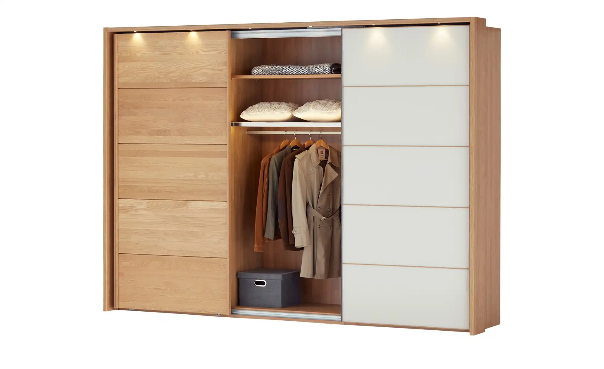 Woodford Schwebetürenschrank, 3-türig teilmassiv Kyran