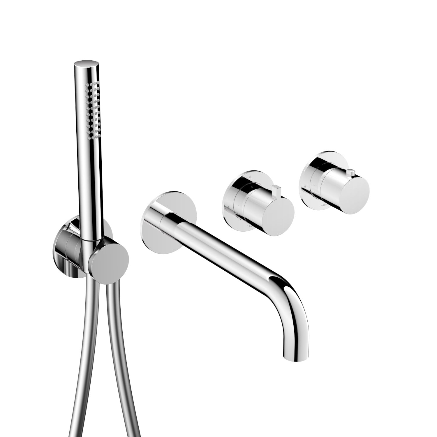 Hotbath ACE inbouw badkraan met uitloop en handdouche chroom