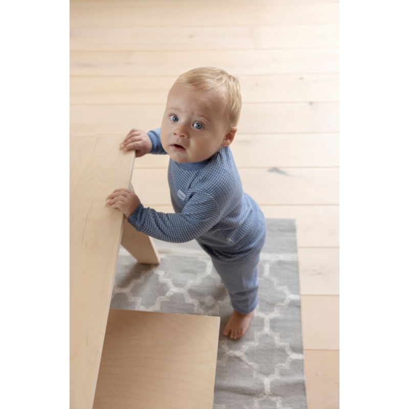 Feetje Wafel Pyjama Blue melange