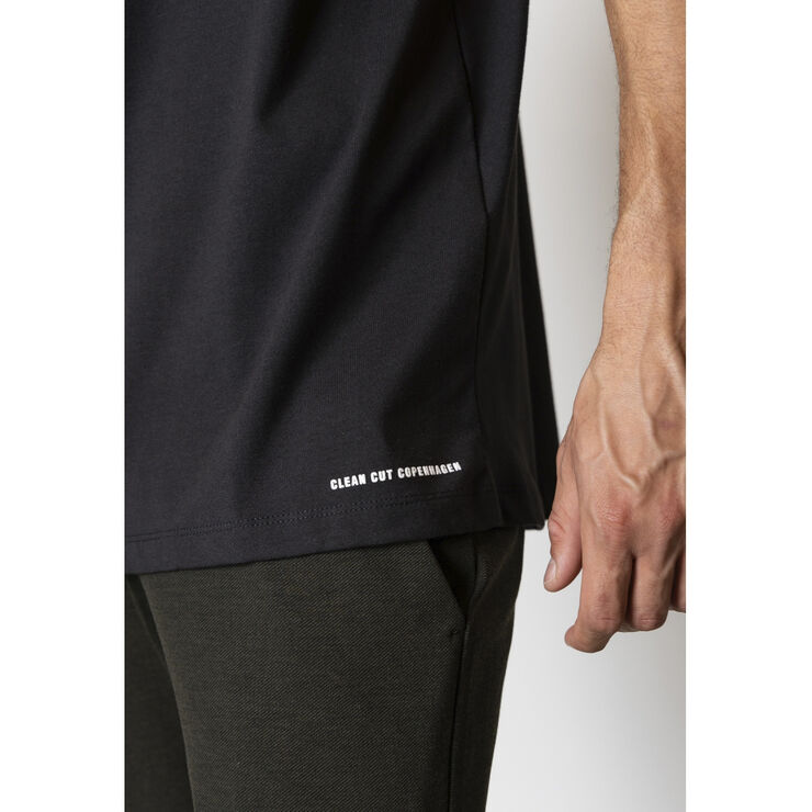 Clean Cut Copenhagen Patrick Organic Tee Black / white print
