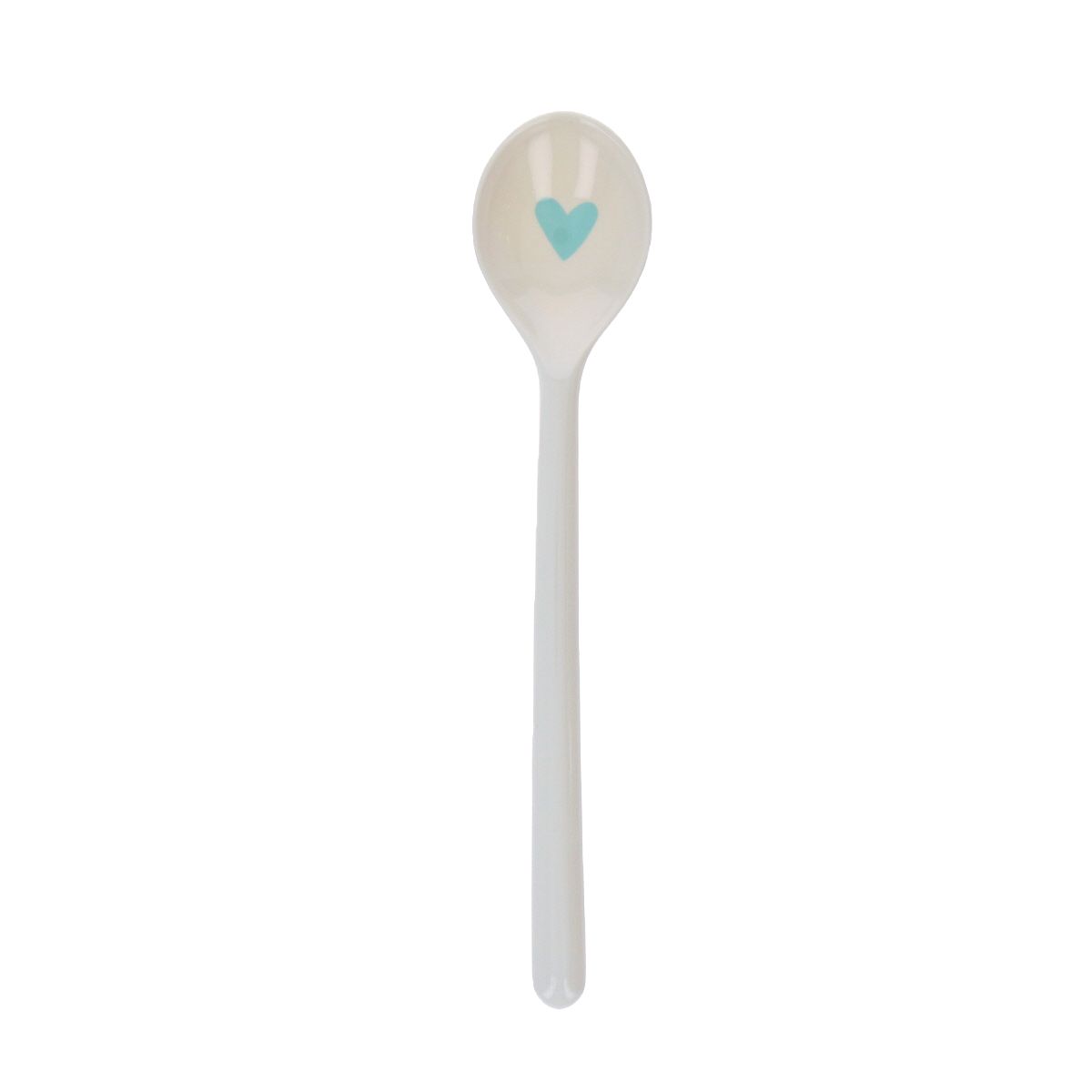 Cuillère à latte coeur bleu Pause goûter