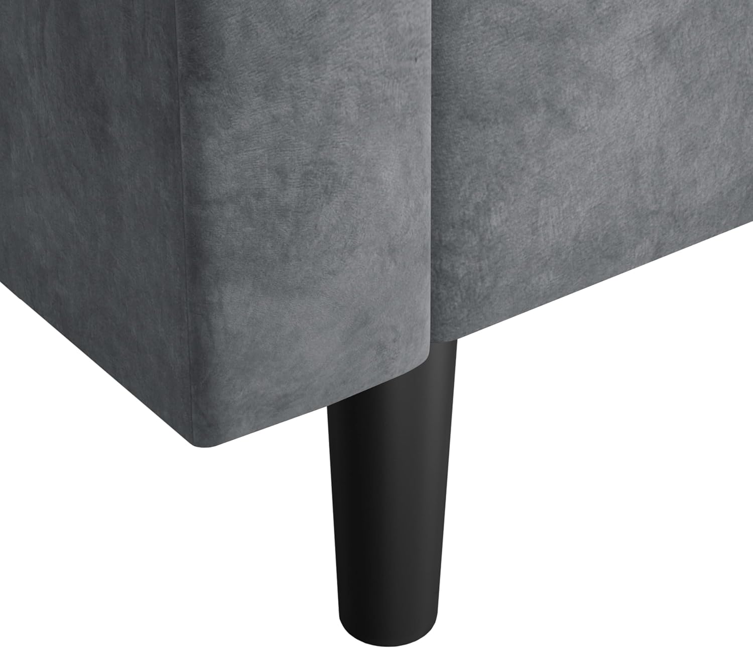 Yaheetech 2 Sitzer Sofa mit Schlaffunktion, 159cm Sofabett aus Samtstoff, Kleine Schlafcouch, 140,5 × 94 cm Liegefläche, für Wohnzimmer/Schlafzimmer, Dunkelgrau