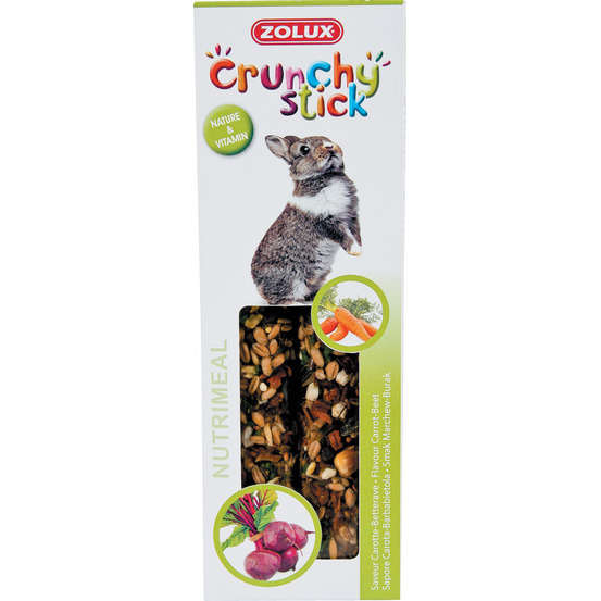 Baguette Crunchy Stick pour lapin : Carotte et Betterave 115g