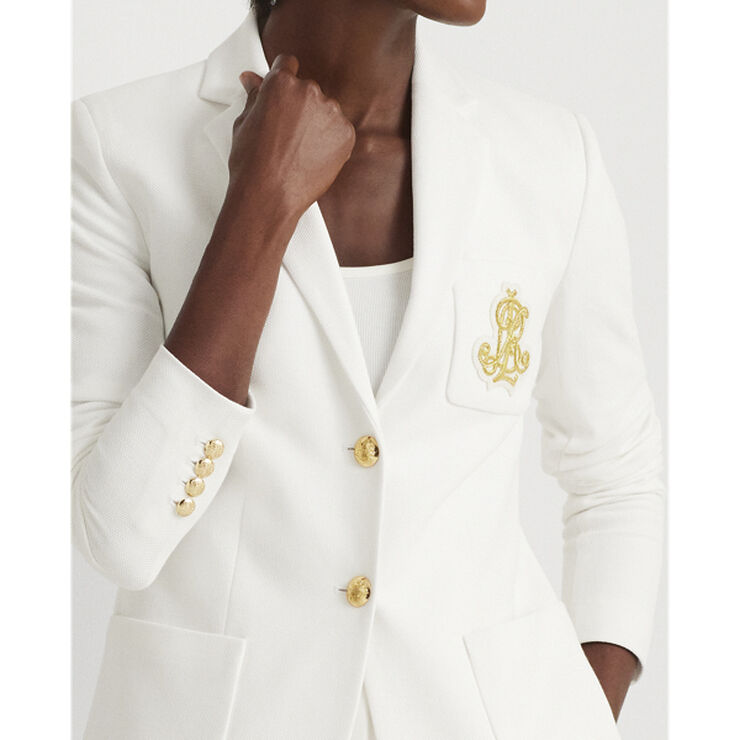 Lauren Ralph Lauren Patch Jacquard Blazer Hvid