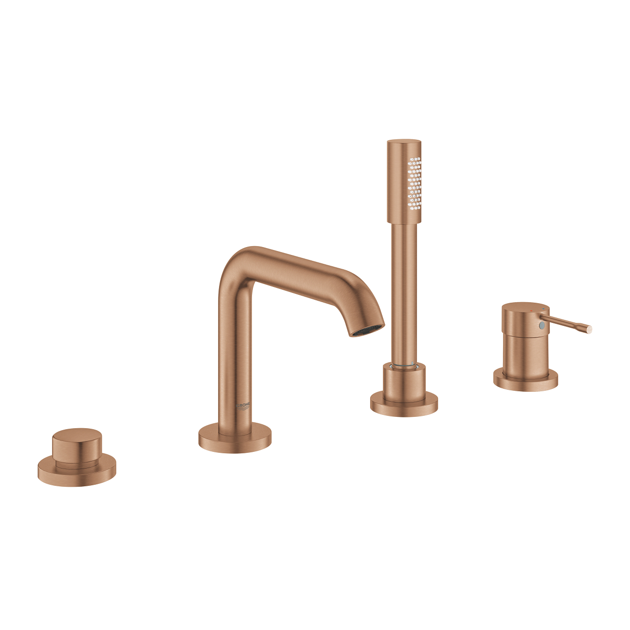 Grohe Essence New 4-gats badrandcombinatie met douchegarnituur brushed warm sunset