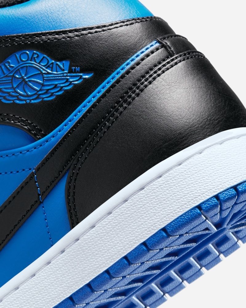 Chaussures Nike Air Jordan 1 Mid Noir & Bleu pour homme