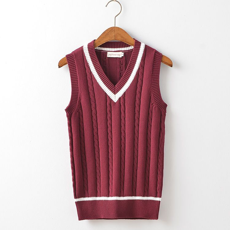 PANDAGO - Contrasterend gebreid vest