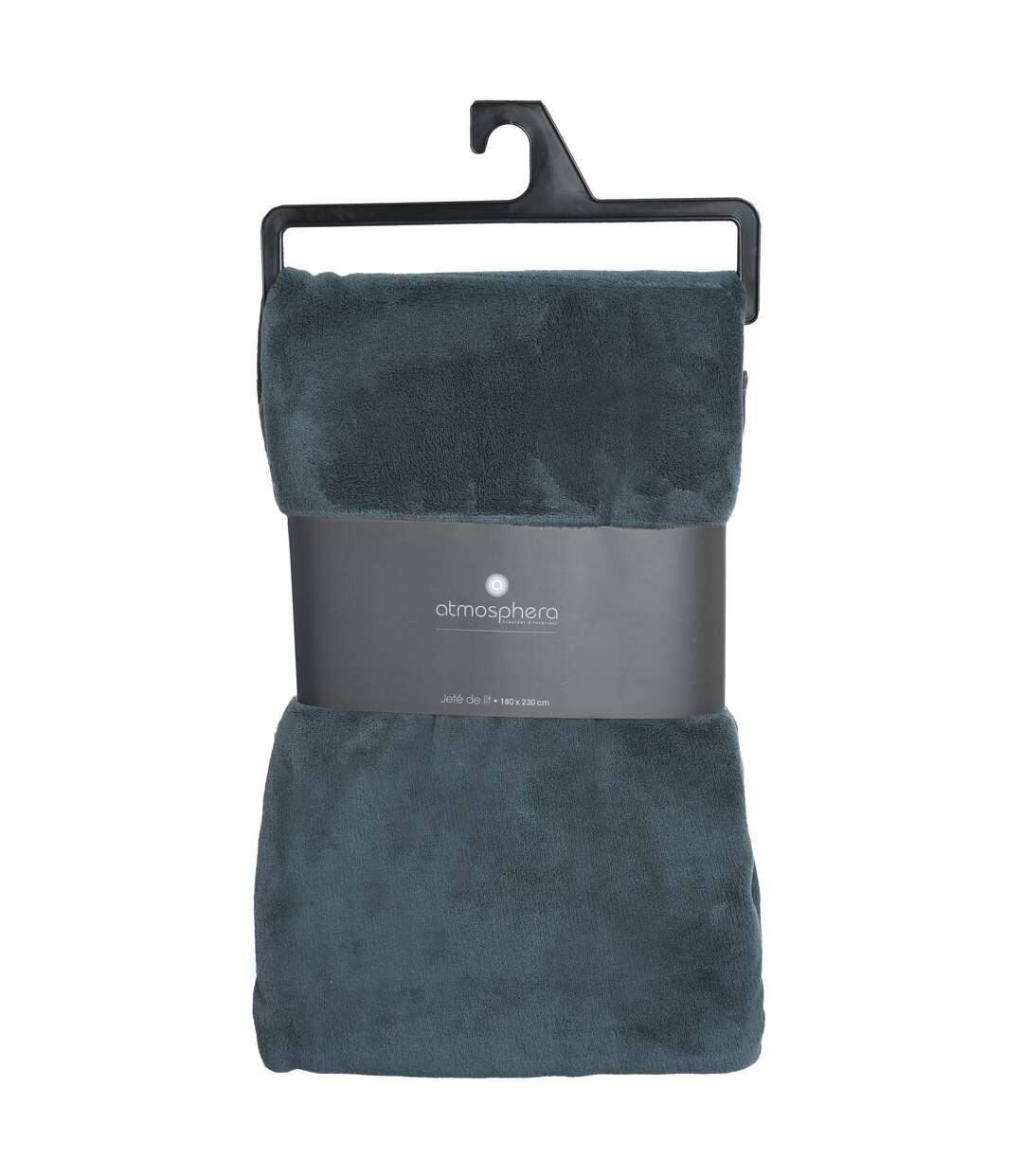 Plaid en Microfibre uni - 230x180 cm - Bleu Orage